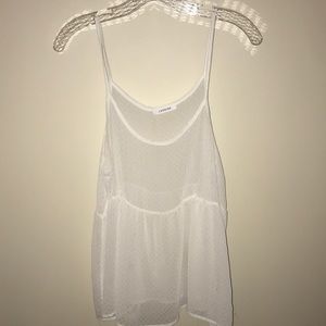 Shear white tank